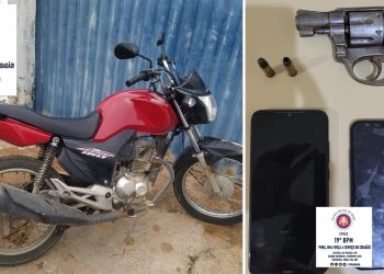 Polícia Militar recupera motos e apreende arma de fogo e celulares durante operações
