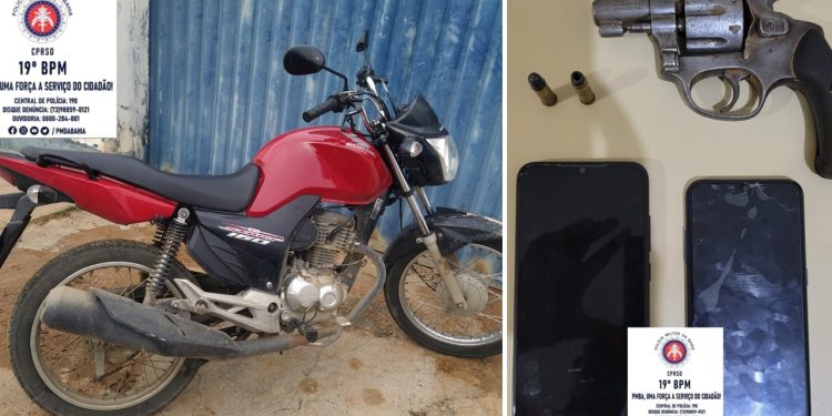 Polícia Militar recupera motos e apreende arma de fogo e celulares durante operações