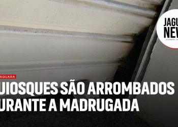 Quiosques são arrombados durante a madrugada no centro de Jaguaquara