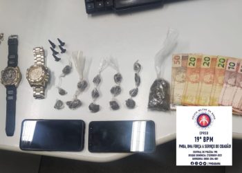 Dois indivíduos são presos por tráfico e drogas são apreendidas pela Polícia Militar