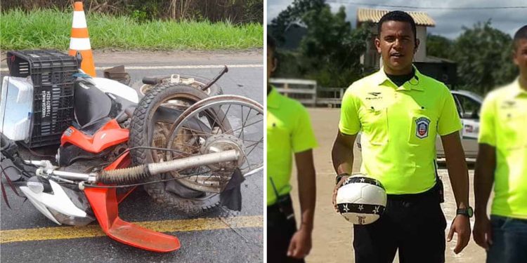 Jovem árbitro da Federação Baiana de Futebol morre em grave acidente de moto na BR-420, entre Itaquara e Jaguaquara