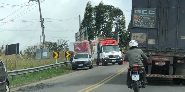 Motociclista fica ferido após cair da moto na BR-420 entre o Entroncamento e Jaguaquara