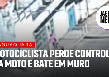 Motociclista perde controle ao descer ladeira do bairro Cruzeiro e colide com muro em Jaguaquara