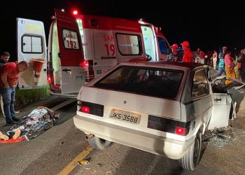 Grave acidente deixa duas pessoas feridas na BA-650, entre Ipiaú e Ibirataia