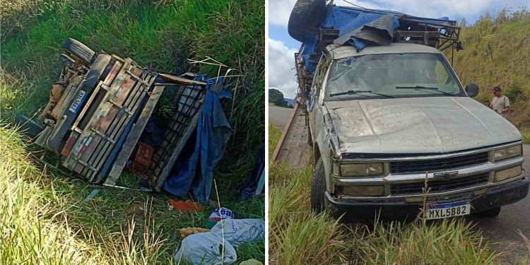 Motorista perde controle e caminhonete que transportava feirantes capota na estrada entre Apuarema e Jequié