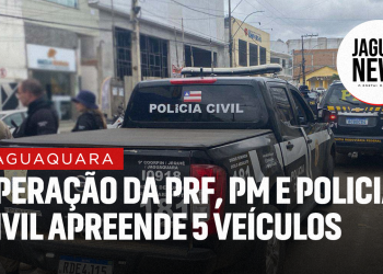 Operação da PRF, Policia Civil e Policia Militar resulta na apreensão de 5 veículos com restrições