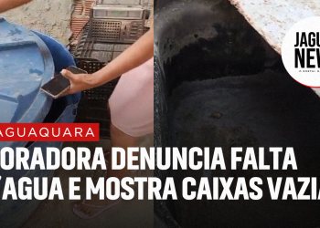 Moradora de Jaguaquara denuncia falta d’agua e mostra caixas vazias