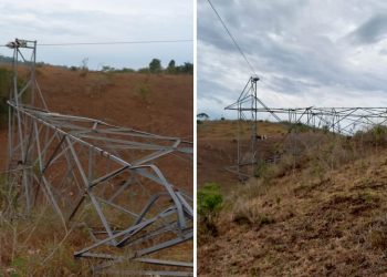 Queda de torre de transmissão deixa Jaguaquara e cidades da região sem energia por 17 horas
