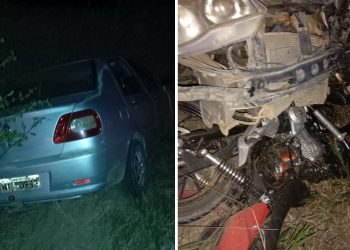 Acidente entre carro e moto deixa três mortos na BA-250, entre Lajedo do Tabocal e Maracás