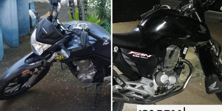 Polícia Militar recupera motocicletas e celular roubados, e autores são presos em Jaguaquara