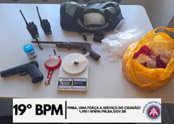 Polícia Militar intensifica operação em Itaquara e apreende arma caseira, simulacro e drogas