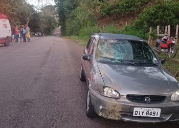 Homem em surto psicótico é atropelado na BA-547, entre Jequié e Apuarema; Ele foi encaminhado ao HGPV em estado grave