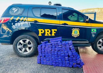 PRF apreende 156 kg de maconha em veículo roubado e detém suspeito em Jequié