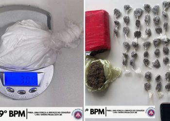 Ações da Polícia Militar resultam em duas prisões por tráfico e apreensão de drogas em Jaguaquara