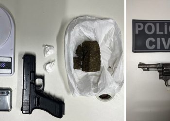 Em Operações distintas, Polícia Civil de Jaguaquara prende um homem com drogas, e apreende menor com arma de fogo