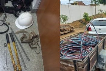 Guarda Municipal de Jaguaquara prende dupla em flagrante por furto de cabos elétricos