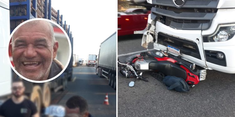 Colisão entre carreta e moto deixa um homem morto na BR-116, no Entroncamento de Jaguaquara