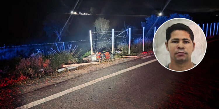 Motociclista morre após perder controle e colidir contra cerca na BR-420, entre Itaquara e Santa Inês
