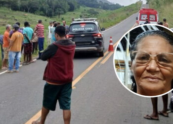Idosa morre após ser atropelada enquanto fazia caminhada na BA-130, nas proximidades de Itagi