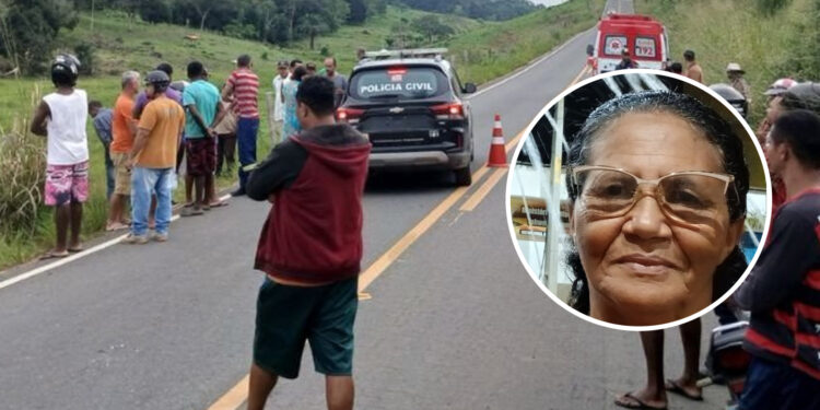 Idosa morre após ser atropelada enquanto fazia caminhada na BA-130, nas proximidades de Itagi
