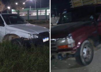 PRF registra colisão entre Fiat Uno e caminhão na BR-420, próximo ao IFBA de Jaguaquara