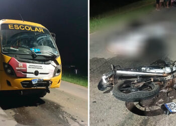 Dois jovens morrem em colisão entre ônibus escolar e moto em Ibirapitanga